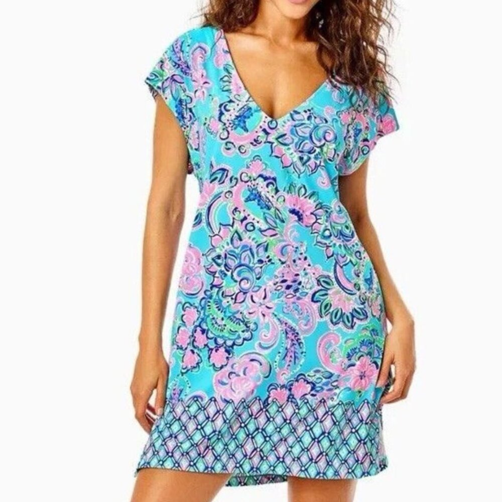 Lilly Pulitzer Tali Coverup Blue Horizon -Very good Condition - Size XS